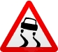Дорожный знак - скользкая дорога