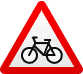 Дорожный знак - Пересечение с велосипедной дорожкой или велопешеходной дорожкой