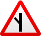 Дорожный знак - Примыкание второстепенной дороги