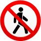 Дорожный знак - Движение пешеходов запрещено
