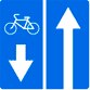 Дорожный знак - Дорога с полосой для велосипедистов