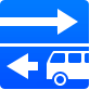 Дорожный знак - Выезд на дорогу с полосой для маршрутных транспортных средств
